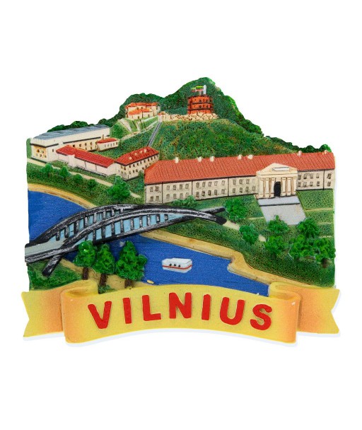 Magnetas Vilniaus panorama su Karaliaus Mindaugo tiltu